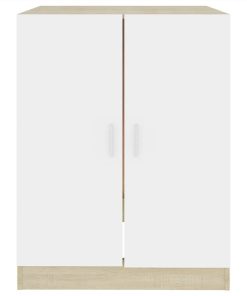 Washing Machine Cabinet White And Sonoma Oak 71x71.5x91.5 Cm 6 Washing Machine Cabinet White And Sonoma Oak 71x71.5x91.5 Cm -Room Washing Machine Cabinet White and Sonoma Oak 71x71 5x91 5 cm 486667 4