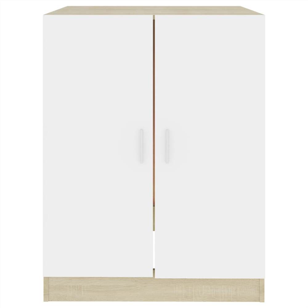 Washing Machine Cabinet White and Sonoma Oak 71x71.5x91.5 cm Washing Machine Cabinet White And Sonoma Oak 71x71.5x91.5 Cm -Room Washing Machine Cabinet White and Sonoma Oak 71x71 5x91 5 cm 486667 4