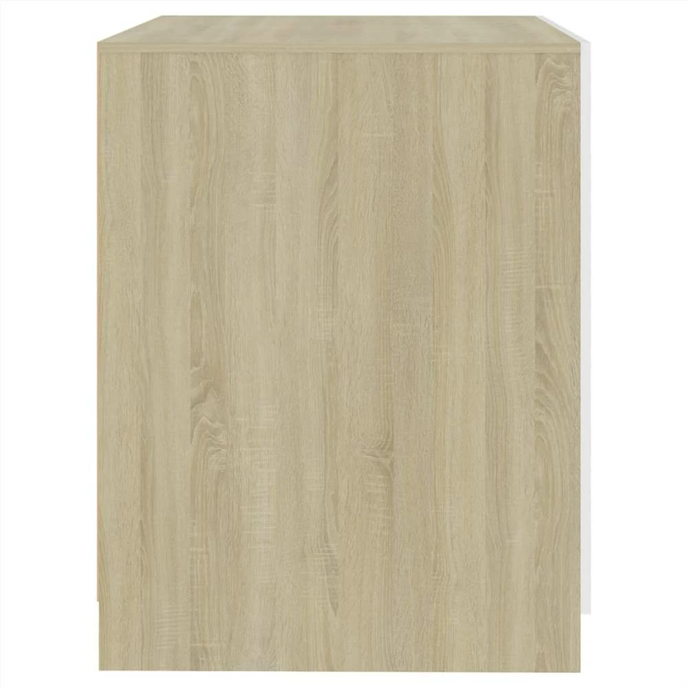 Washing Machine Cabinet White And Sonoma Oak 71x71.5x91.5 Cm - Image 6