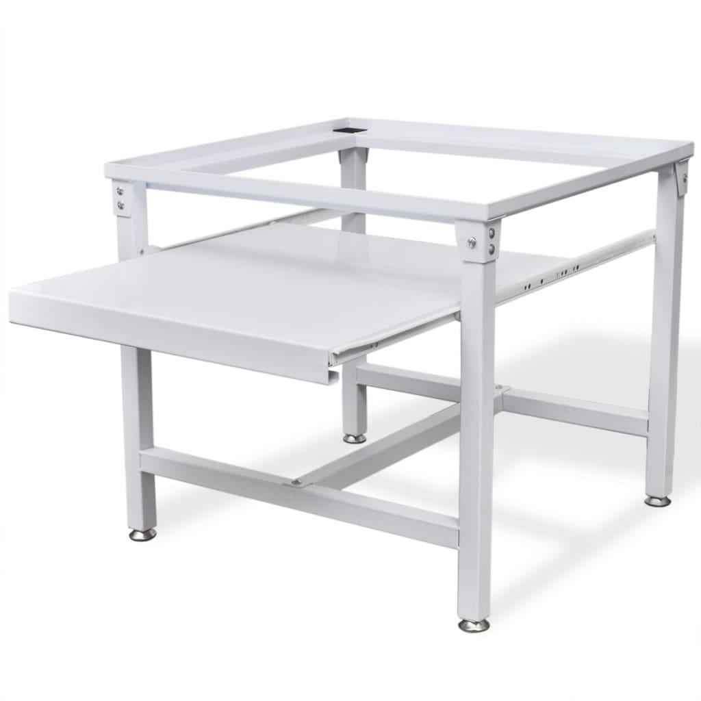 Washing Machine Pedestal with Pull-Out Shelf White Washing Machine Pedestal With Pull-Out Shelf White -Room Washing Machine Pedestal with Pull Out Shelf White 428020 0