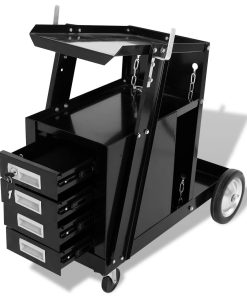Welding Cart With 4 Drawers Black -Room Welding Cart with 4 Drawers Black 432841 2