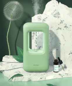 Winben Anti Gravity Levitating Water Drop Humidifier, Essential Oil Incense, 600ml Water Tank, Dual Humidification Mode, EU Plug - Green