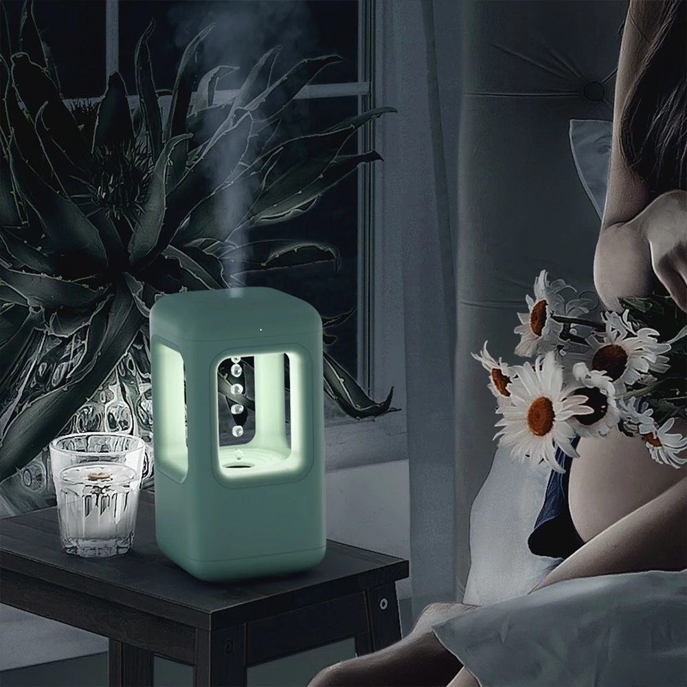 Winben Anti Gravity Levitating Water Drop Humidifier, Essential Oil Incense, 600ml Water Tank, Dual Humidification Mode, EU Plug - Green - Image 4