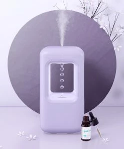 Winben Anti Gravity Levitating Water Drop Humidifier, Essential Oil Incense, 600ml Water Tank, Dual Humidification Mode, EU Plug - Purple
