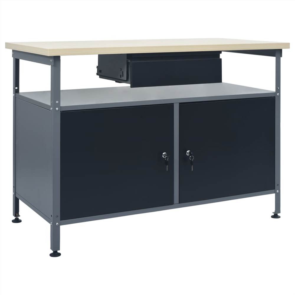 Workbench Black 120x60x85 cm Steel Workbench Black 120x60x85 Cm Steel -Room Workbench Black 120x60x85 cm Steel 451582 0