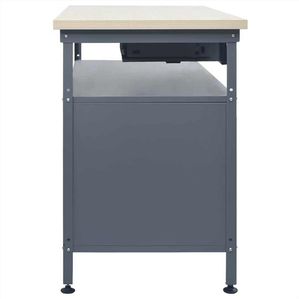 Workbench Black 120x60x85 cm Steel Workbench Black 120x60x85 Cm Steel -Room Workbench Black 120x60x85 cm Steel 451582 2