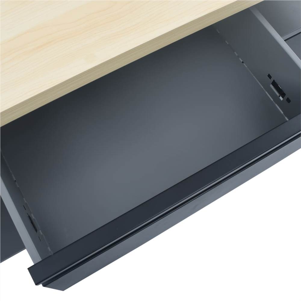 Workbench Black 120x60x85 cm Steel Workbench Black 120x60x85 Cm Steel -Room Workbench Black 120x60x85 cm Steel 451582 5