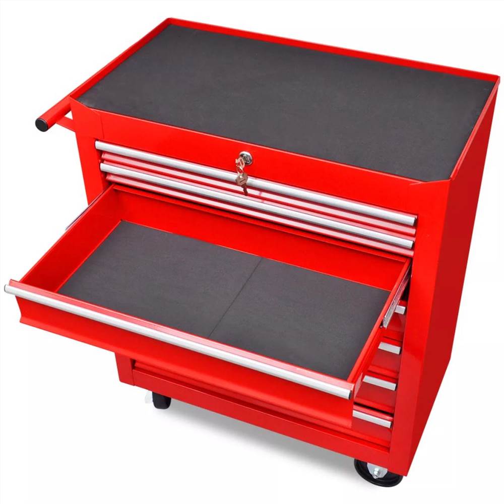 Workshop Tool Trolley 7 Drawers Red Workshop Tool Trolley 7 Drawers Red -Room Workshop Tool Trolley 7 Drawers Red 445900 2