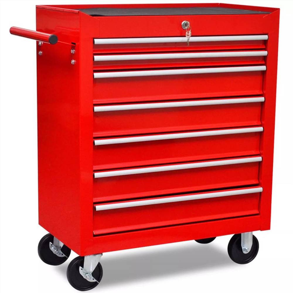 Workshop Tool Trolley 7 Drawers Red Workshop Tool Trolley 7 Drawers Red -Room Workshop Tool Trolley 7 Drawers Red 445900 4