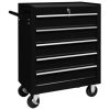 Workshop Tool Trolley With 5 Drawers Black -Room Workshop Tool Trolley with 5 Drawers Black 452768 0