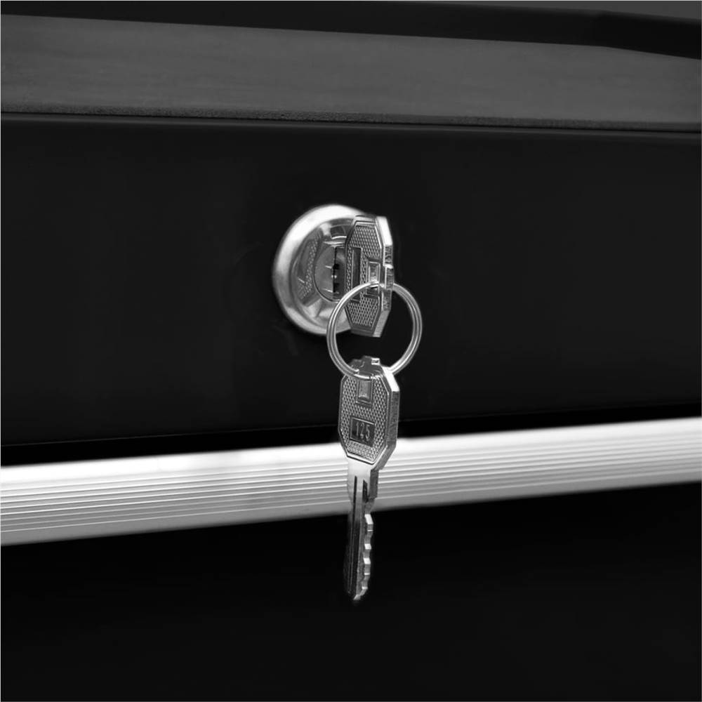 Workshop Tool Trolley with 5 Drawers Black Workshop Tool Trolley With 5 Drawers Black -Room Workshop Tool Trolley with 5 Drawers Black 452768 1