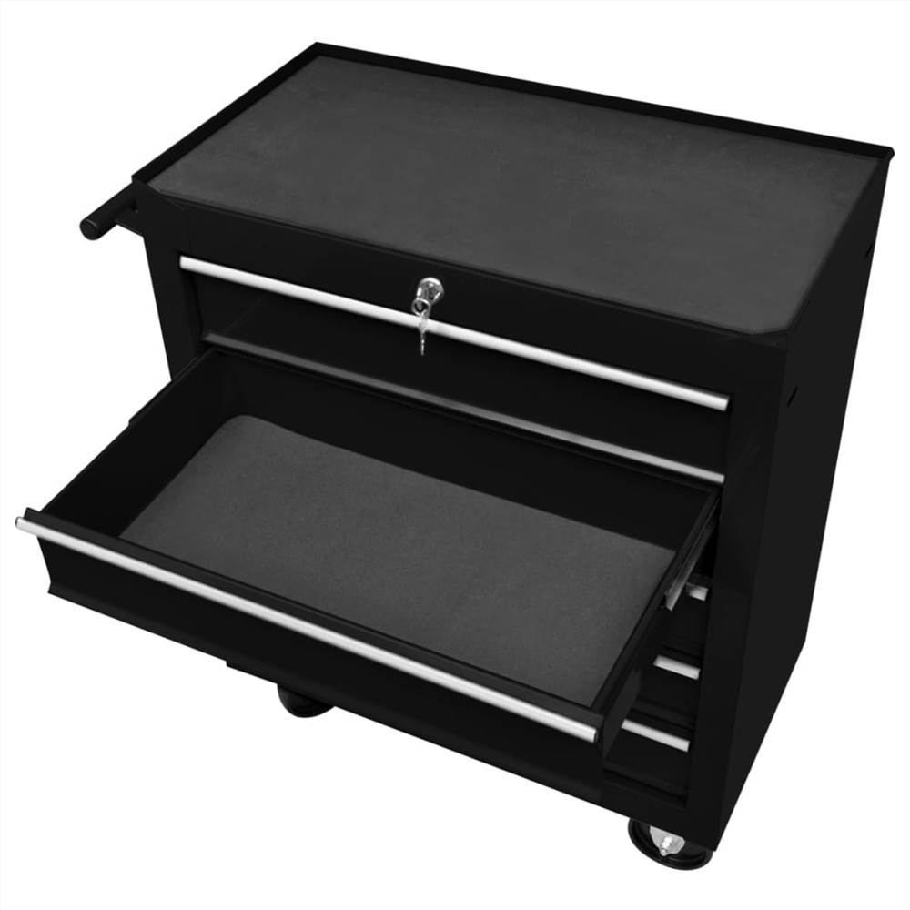 Workshop Tool Trolley with 5 Drawers Black Workshop Tool Trolley With 5 Drawers Black -Room Workshop Tool Trolley with 5 Drawers Black 452768 4