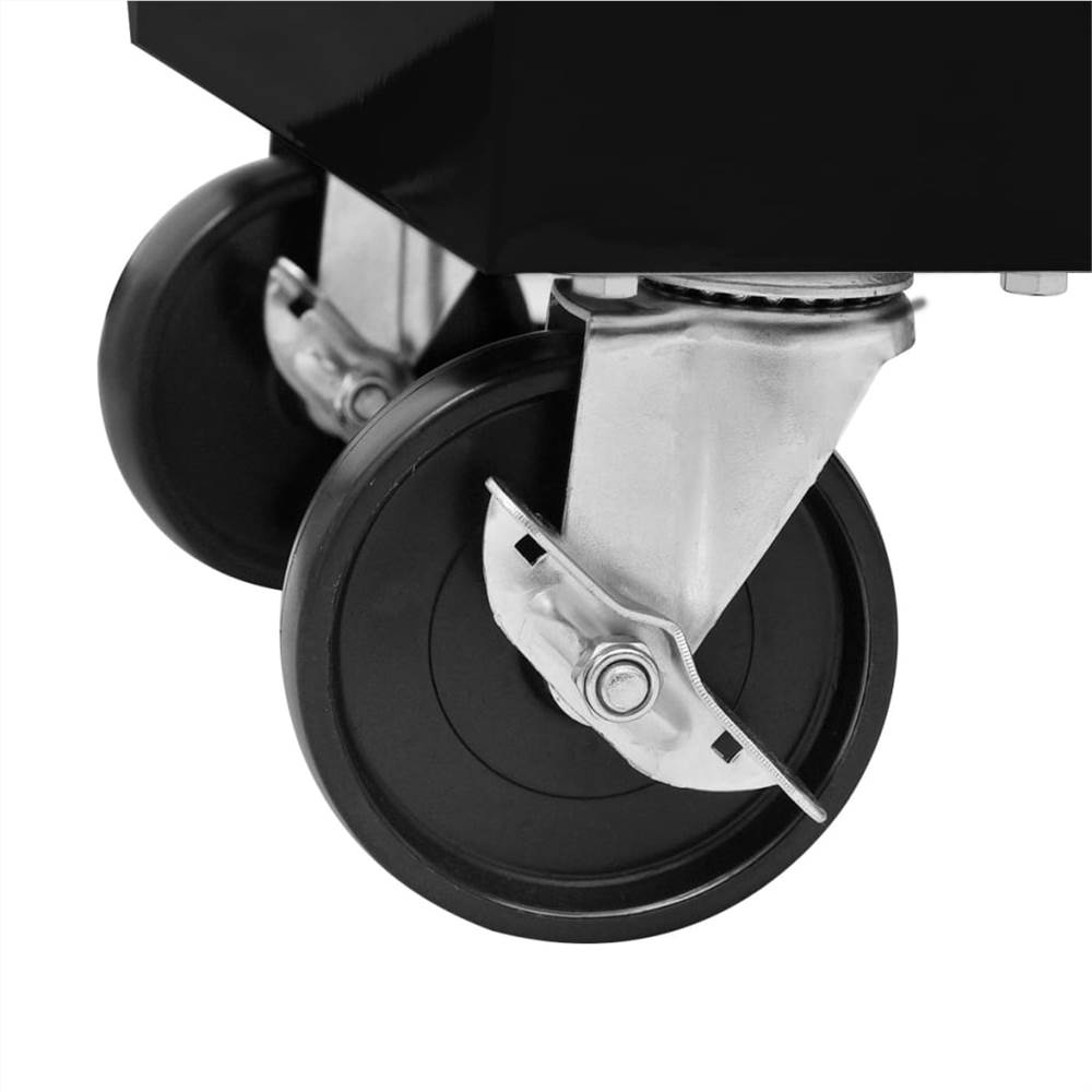 Workshop Tool Trolley with 5 Drawers Black Workshop Tool Trolley With 5 Drawers Black -Room Workshop Tool Trolley with 5 Drawers Black 452768 5