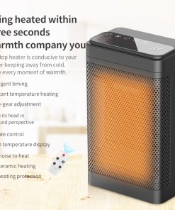 YND-1200D 1500W Desktop Mini Electric Heater, PTC Ceramic Space Heater, Remote Control, Touch Screen, 3-Gear Adjustment - UK Plug -Room YND 1200D 1500W Desktop Mini Electric Heater UK Plug 512228 2