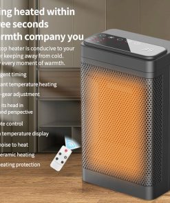 YND-1200D 1500W Desktop Mini Electric Heater, PTC Ceramic Space Heater, Remote Control, Touch Screen, 3-Gear Adjustment - UK Plug -Room YND 1200D 1500W Desktop Mini Electric Heater UK Plug 512228 4