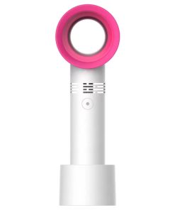 Electric Bladeless Fan Portable Cordless Usb Charging Mini Handheld Fan Handheld Mini Cooler No Leaf Handy Fan-White
