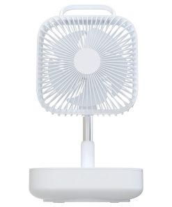GoZheec Smart Portable Folding Fan Adjustable Angle Mute Shaking Head Four Modes 10000mAh Battery Removable Cleaning For Office Outdoor Summer Cooling - White
