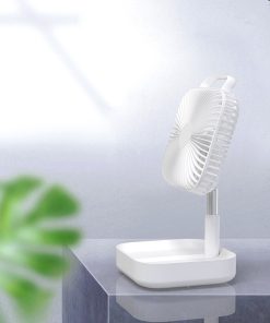 GoZheec Smart Portable Folding Fan Adjustable Angle Mute Shaking Head Four Modes 10000mAh Battery Removable Cleaning For Office Outdoor Summer Cooling - White -Room lf01 1 white folding fan screwdriver dust bag 1589438099648 1