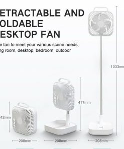 GoZheec Smart Portable Folding Fan Adjustable Angle Mute Shaking Head Four Modes 10000mAh Battery Removable Cleaning For Office Outdoor Summer Cooling - White -Room smart portable folding fan screwdriver dust bag 1590144506719 1