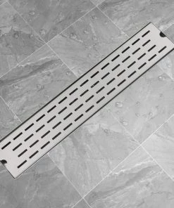 VidaXL Linear Shower Drain Line 630x140 Mm Stainless Steel