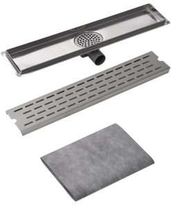 VidaXL Linear Shower Drain Line 630x140 Mm Stainless Steel 4 VidaXL Linear Shower Drain Line 630x140 Mm Stainless Steel -Room vidaXL Linear Shower Drain Line 630x140 mm Stainless Steel 427127 2