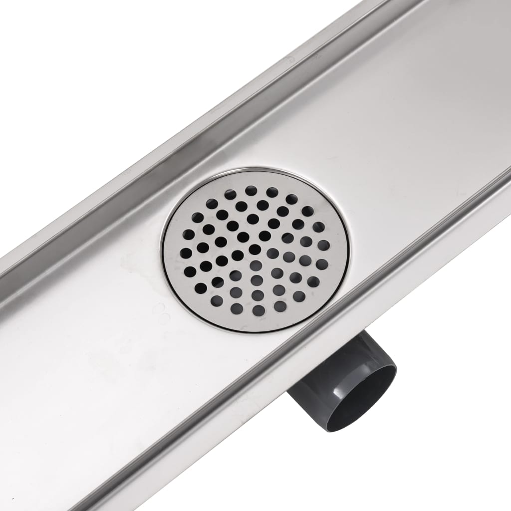 vidaXL Linear Shower Drain Line 630x140 mm Stainless Steel VidaXL Linear Shower Drain Line 630x140 Mm Stainless Steel -Room vidaXL Linear Shower Drain Line 630x140 mm Stainless Steel 427127 4