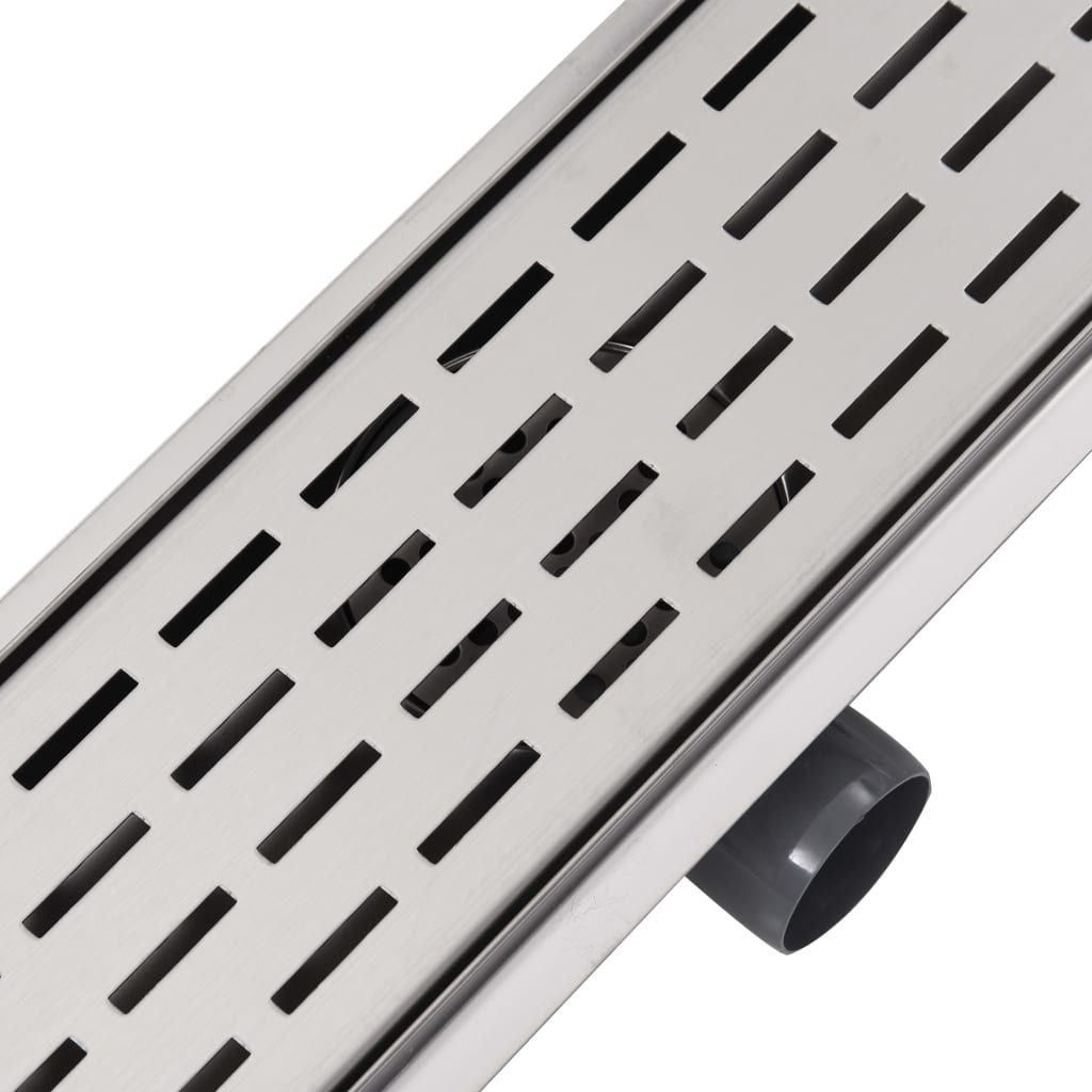 vidaXL Linear Shower Drain Line 630x140 mm Stainless Steel VidaXL Linear Shower Drain Line 630x140 Mm Stainless Steel -Room vidaXL Linear Shower Drain Line 630x140 mm Stainless Steel 427127 5