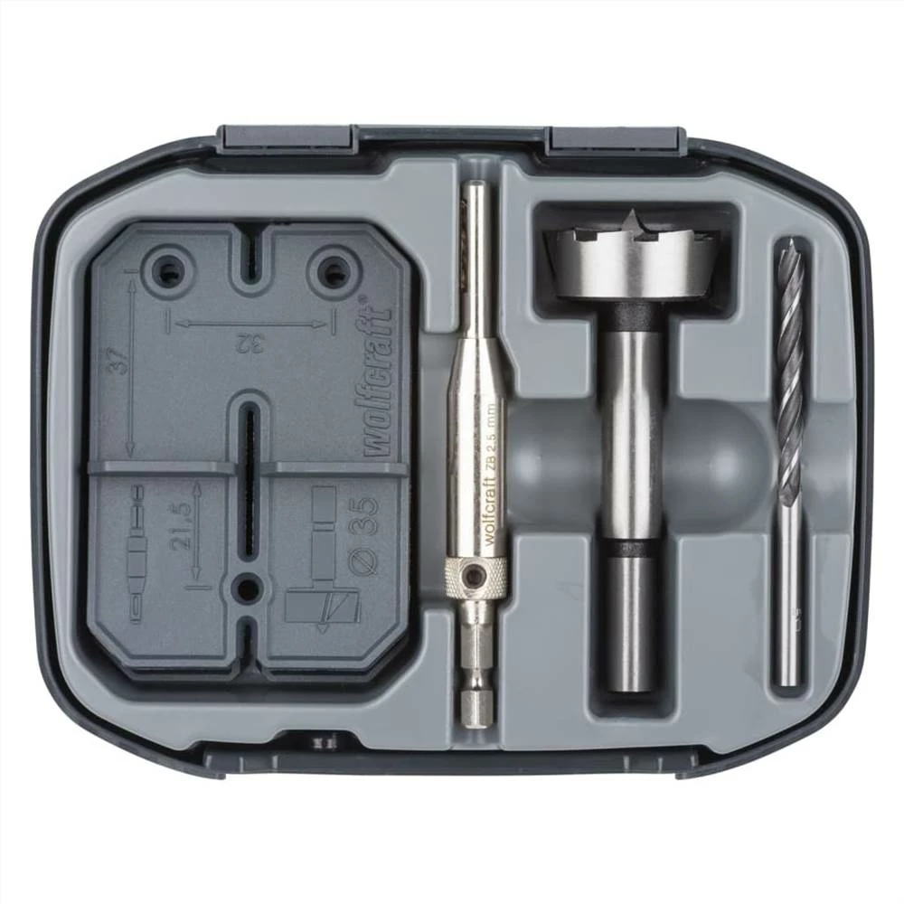 Wolfcraft 5 Piece Hinge Hole Set 35 Mm - Image 2