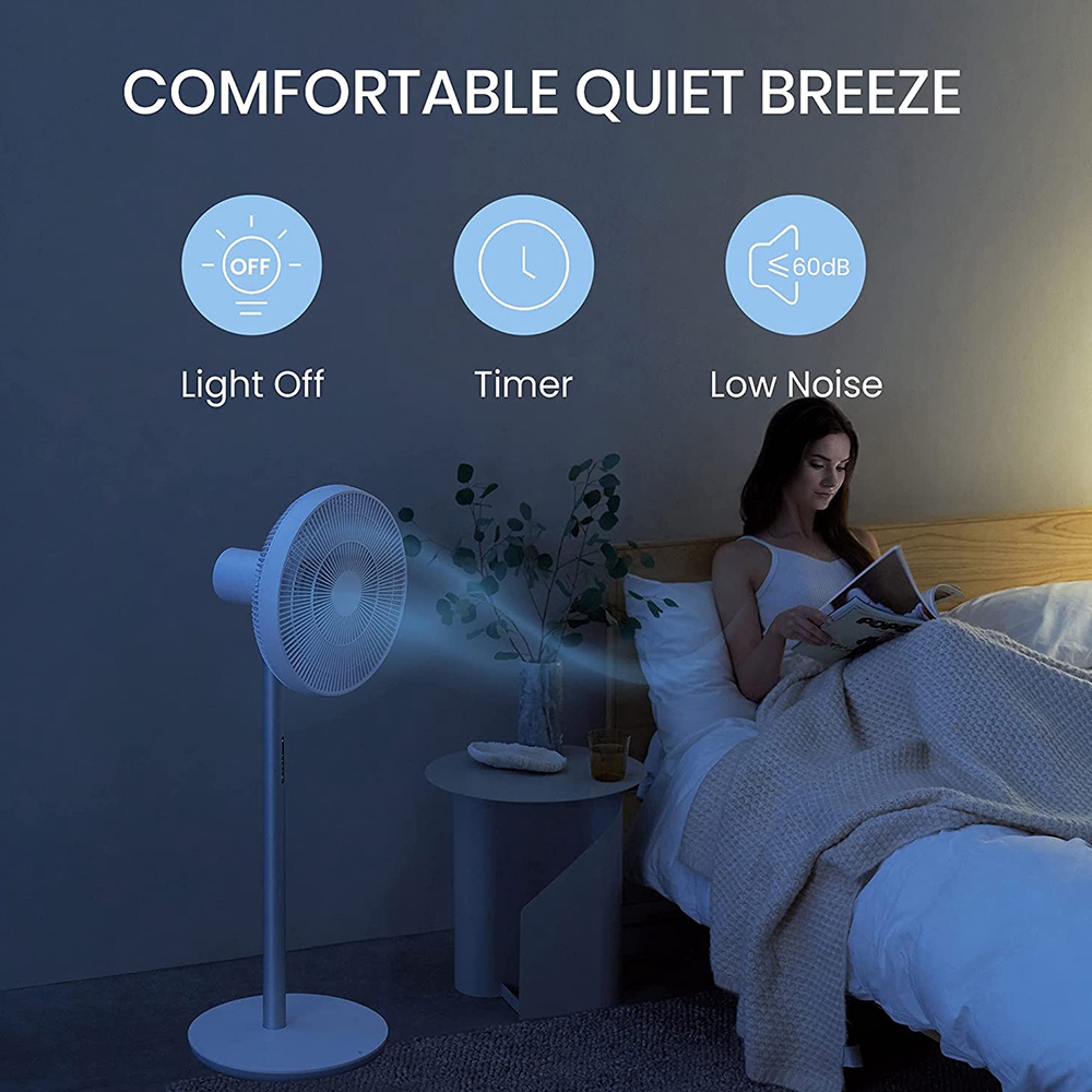 Xiaomi Smartmi Smart Floor Fan 3 DC Frequency Natural Wind Cordless Portable Rechargeable Standing Fan Lightweight Flexible Air Circulation Fan 220V 2800mAh 7 Blades Low Noise LED Display with AI Voice/Bluetooth/APP Remote Control - White Xiaomi Smartmi Smart Floor Fan 3 DC Frequency Natural Wind Cordless Portable Rechargeable Standing Fan Lightweight Flexible Air Circulation Fan 220V 2800mAh 7 Blades Low Noise LED Display With AI Voice/Bluetooth/APP Remote Control - White -Room xiaomi smartmi smart floor fan 3 dc frequency natural wind white 1626260419142