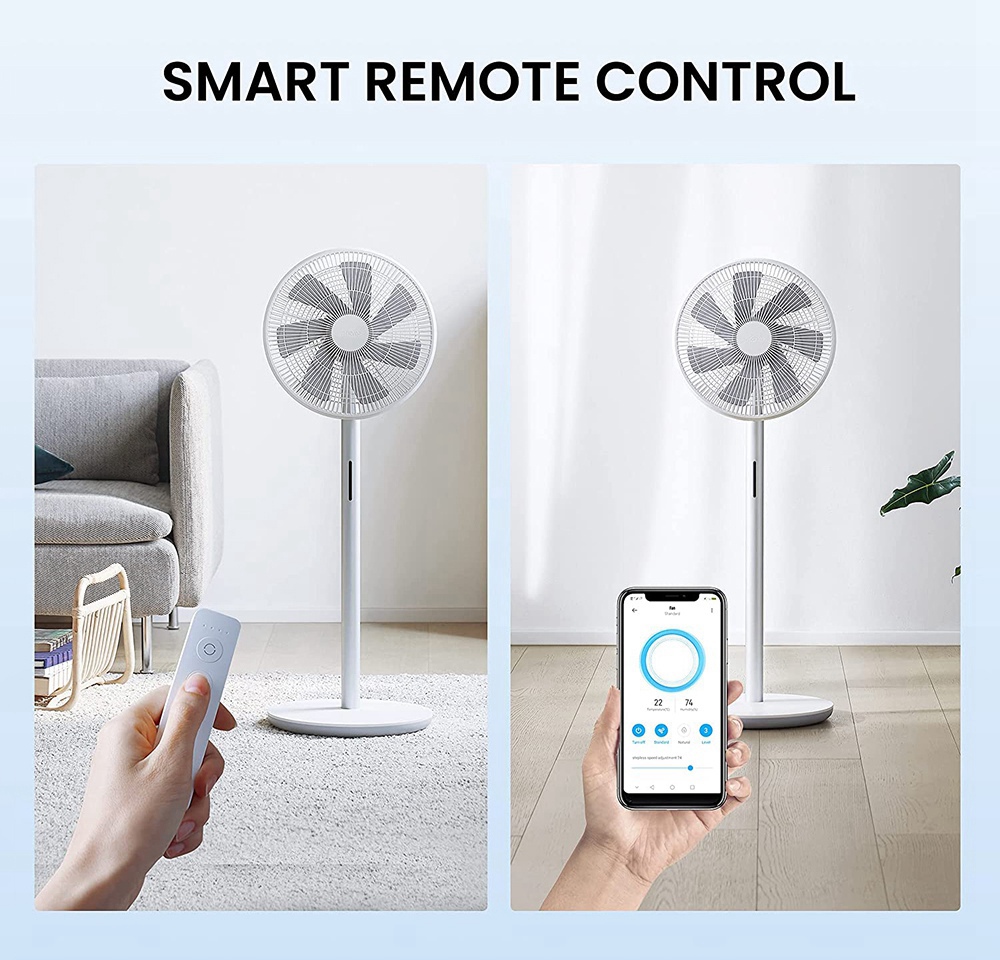 Xiaomi Smartmi Smart Floor Fan 3 DC Frequency Natural Wind Cordless Portable Rechargeable Standing Fan Lightweight Flexible Air Circulation Fan 220V 2800mAh 7 Blades Low Noise LED Display with AI Voice/Bluetooth/APP Remote Control - White Xiaomi Smartmi Smart Floor Fan 3 DC Frequency Natural Wind Cordless Portable Rechargeable Standing Fan Lightweight Flexible Air Circulation Fan 220V 2800mAh 7 Blades Low Noise LED Display With AI Voice/Bluetooth/APP Remote Control - White -Room xiaomi smartmi smart floor fan 3 dc frequency natural wind white 1626260419158