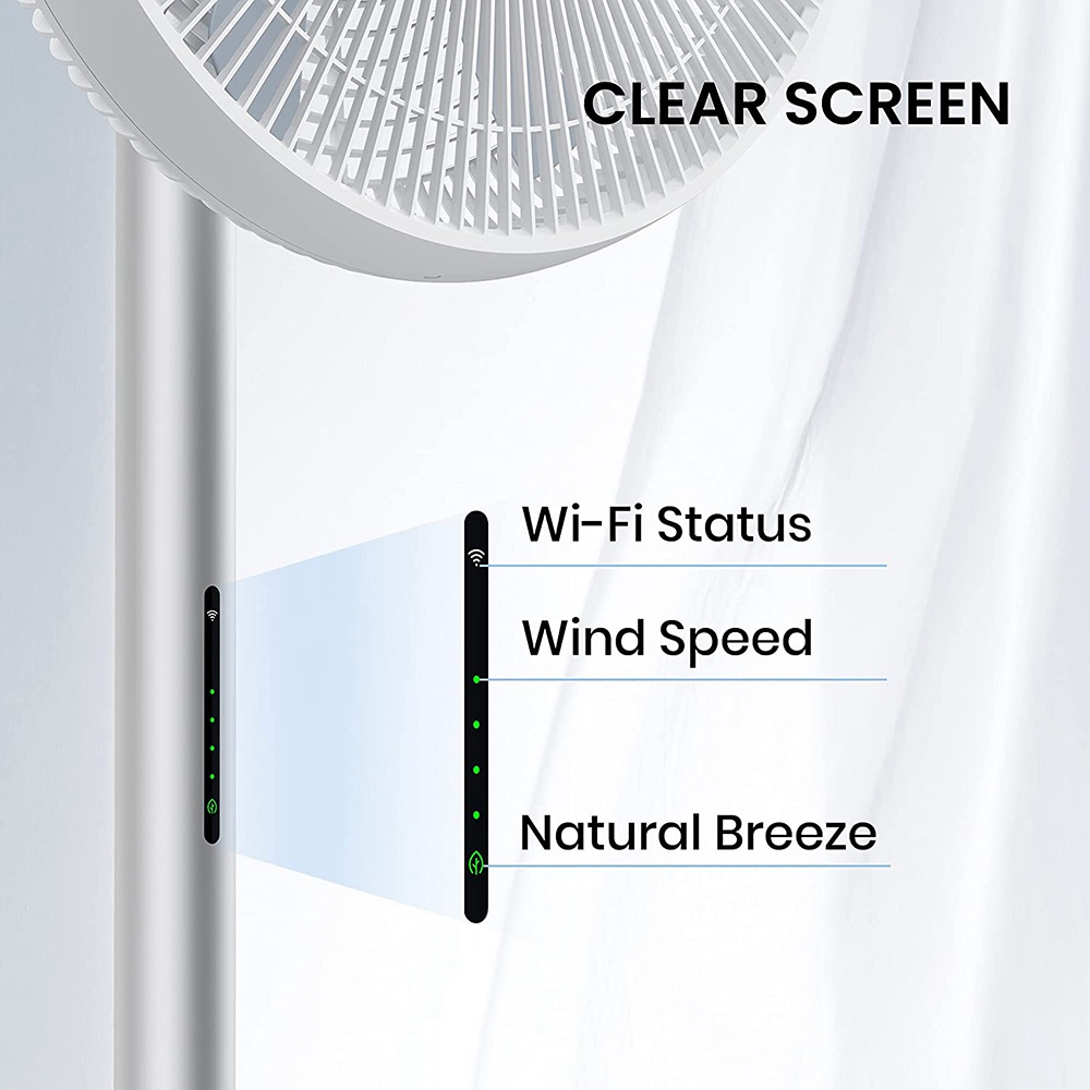 Xiaomi Smartmi Smart Floor Fan 3 DC Frequency Natural Wind Cordless Portable Rechargeable Standing Fan Lightweight Flexible Air Circulation Fan 220V 2800mAh 7 Blades Low Noise LED Display with AI Voice/Bluetooth/APP Remote Control - White Xiaomi Smartmi Smart Floor Fan 3 DC Frequency Natural Wind Cordless Portable Rechargeable Standing Fan Lightweight Flexible Air Circulation Fan 220V 2800mAh 7 Blades Low Noise LED Display With AI Voice/Bluetooth/APP Remote Control - White -Room xiaomi smartmi smart floor fan 3 dc frequency natural wind white 1626260421126